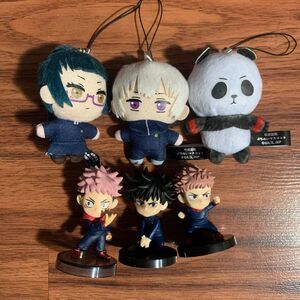 jujutsu kaisen plush phone hangers and figure lot